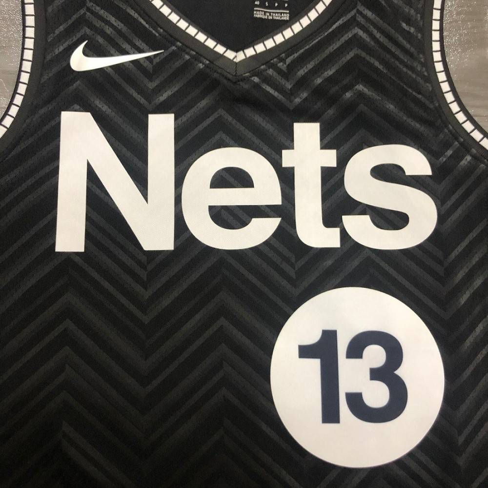 Men's Brooklyn Nets James Harden #13 Black 2020/21 Swingman Player Jersey – Earned Edition-Pro Kit Vault | Brand New 26/27 Sports Jerseys